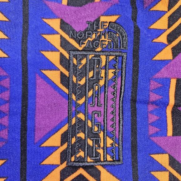 The North Face Aztec 92 Rage Fleece Cropped Crew Sweatshirt Women M Tribal Retro - Picture 6 of 11